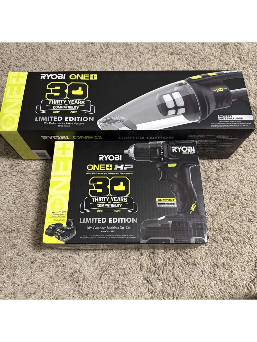 Ryobi 30th Anniversary Drill & Vacuum Combo